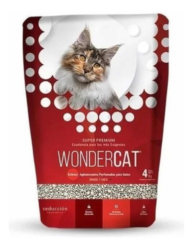 Wondercat Esferas Arena Aglomerantes Seducción X 4 Kg Miluna