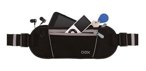 Pochete Em Neoprene Oex Sport Move Po200 - Preto E Cinza