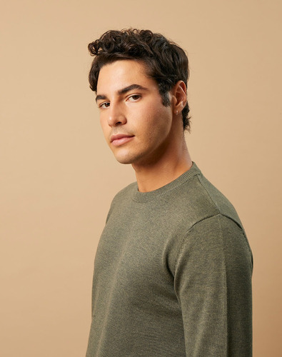 Sweater Voer Verde Melange
