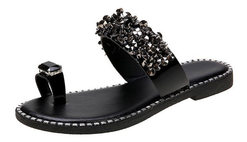 Zapatos De Mujer Color Sólido Rhinestone Tacón Bajo Para Muj