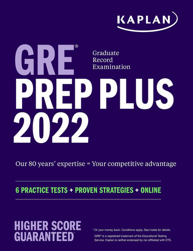 Libro: Gre Prep Plus 2022: 6 Practice Tests + Proven + Test