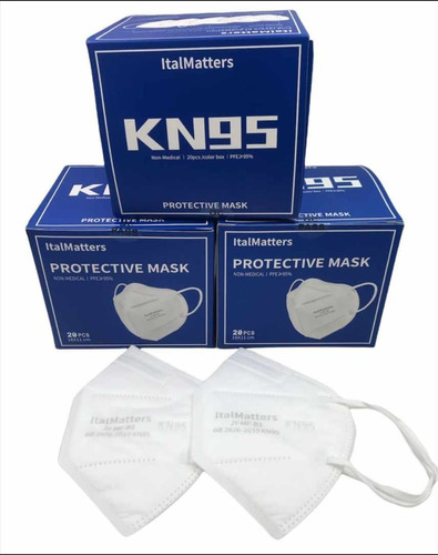 Pack 20 Mascarillas Kn95 5 Capas Certificadas -caja Completa Color 20x_kn _italmatters