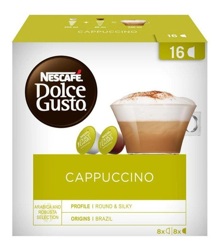 Capsulas Dolce Gusto Café Cappuccino 16 Un.