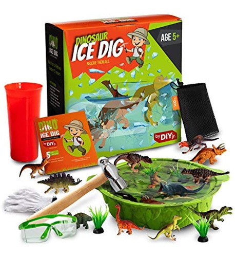 Diy Jr Dinosaur Ice Dig - Kit Educativo De Excavación De Din