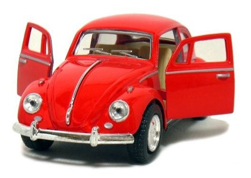 Kinsmart Red 1967 Classic Die Cast Volkwagen Beetle Juguete 