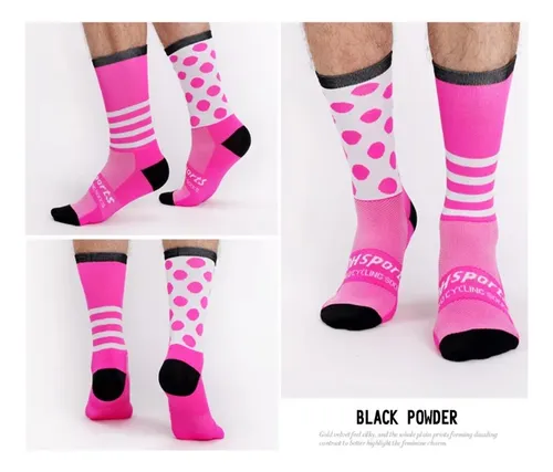 Medias Deportivas Fucsia Runing Ciclismo Correr Transpirable