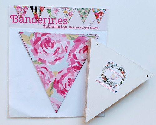 Banderines Para Sublimar Set Rosas Laura Craft