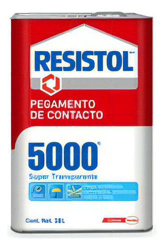 Resistol 5000 Pegamento De Contactotransparente Lata 18 L