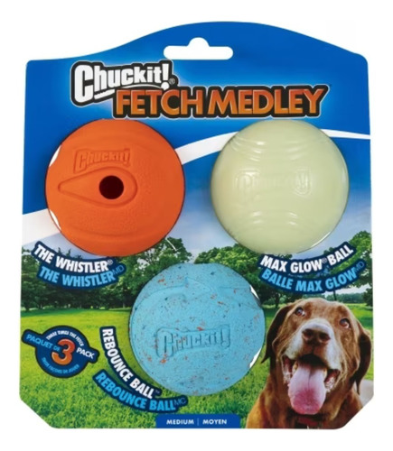 Fetch Medley Ball 3 Pack Chuckit - M