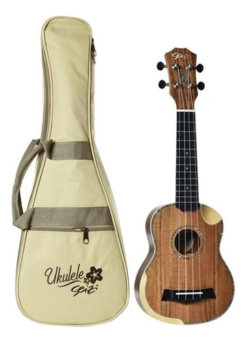 Ukulele Seizi Soprano Bora Bora Crush Acústico Em Koa C/ Bag Cor Marrom