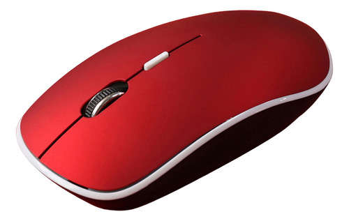 Mouse Sem Fio Click Silencioso Ergonômico 1600 Dpi 4 Botões Cor Vermelho
