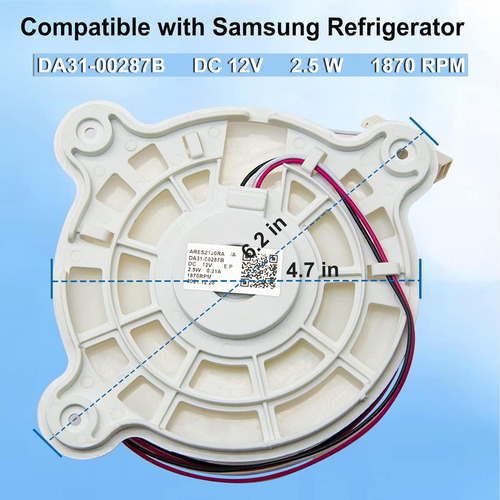 . Motor De Ventilador De Geladeira Da31-00287b Para Samsung
