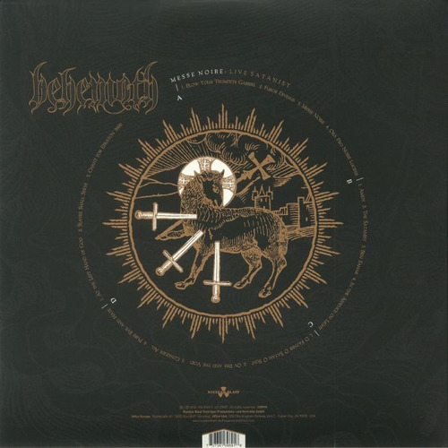 Behemoth Messe Noire Lp con doble puerta de vinilo lacado