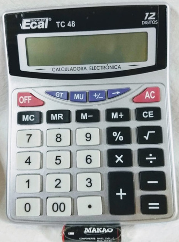 Calculadora Electrónica Ecal-tc-48 12 Digitos Gran Visor