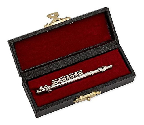 Broadway Gifts Miniatura De Flauta Plateada Con Estuche De 3