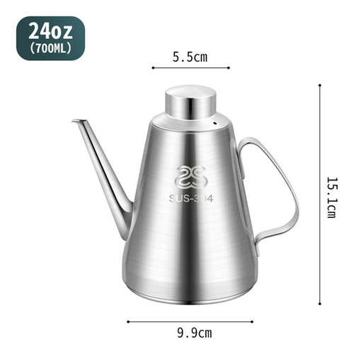 Xr Dispensador De Aceite De Acero Inoxidable, Vinagrera