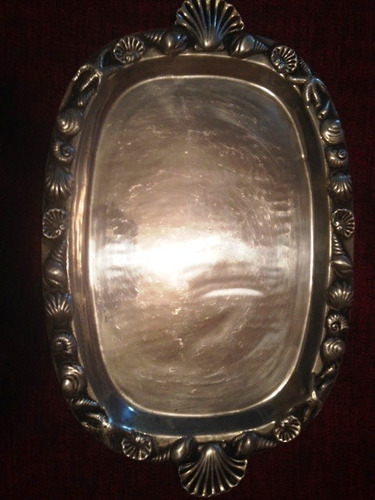 Bandeja De Pewter Grande Motivos Marinos