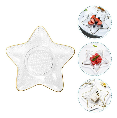 Tazón De Vidrio De Doitool En Forma De Estrella De La Ensala