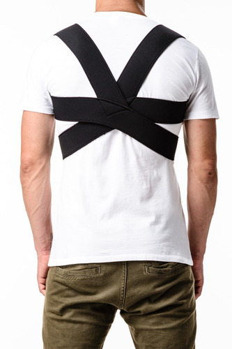 Corrector Postural Espaldar De Neoprene Negro Ptm Oficial