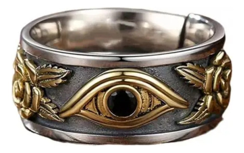 Anillo Ajustable De Moda Acero Inoxidable Diseño Illuminati