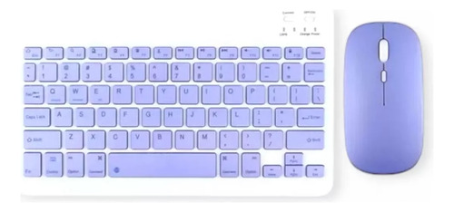 Juego De Teclado Y Mouse Portátiles En Español Violeta