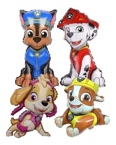 Kit Paquete Globos Paw Patrol Chase Skye Rubble Marshall