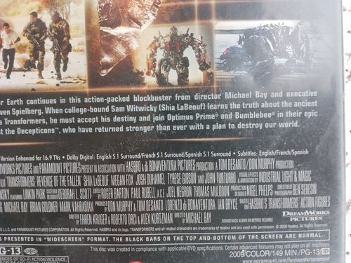 Dvd Transformers Y Transformers Revenge Of The Fallen (Usado)