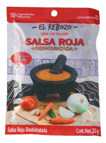 Salsa Roja Deshidratada El Rebozo- 20g
