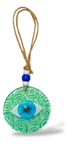 Amuleto Colgante Protección Ojo Turco Vidrio -color Verde