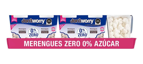 Merengues Zero AzĂșcar Don't Worry 2 Pz De 85g