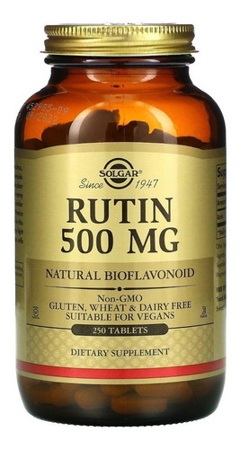 Solgar | Rutin | 500mg | 250 Tablets | Importado | Usa