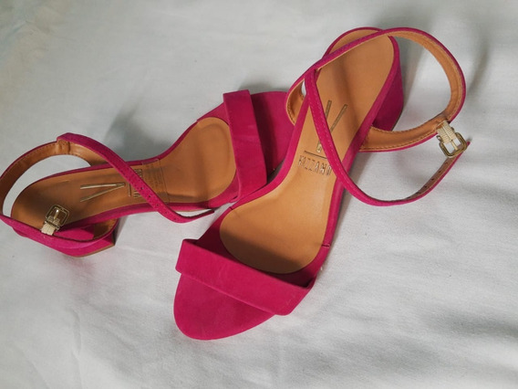 sandalia vizzano salto grosso pink