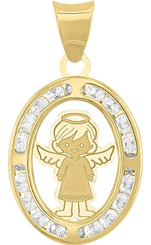 Kit Cadena Con Medalla Niña Angel Oro 10 K+ Obsequio 