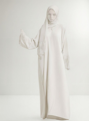 Túnica Musulmana Con Hijab Kaftan Vestido Musulmán De