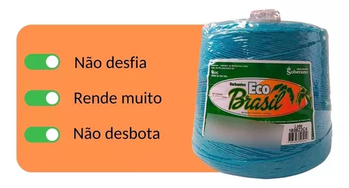 Barbante Eco Brasil Soberano 1kg fio 8 Chumbo - Carmenn Barbantes e Fios