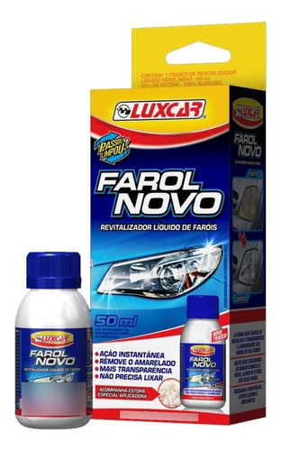 Revitalizador De Farol Luxcar Automotivo Líquido 50ml Carro