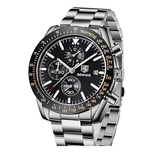 Reloj Hombre Acero Cronografo Funcional Deportivo Formula 1