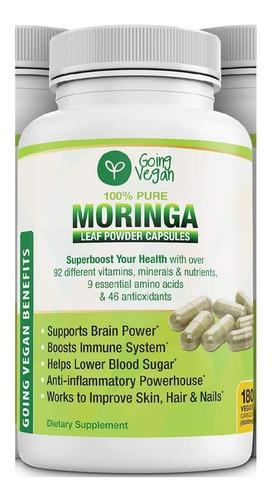 Moringa 180 Caps - Going Vegan - Unidad a $1576