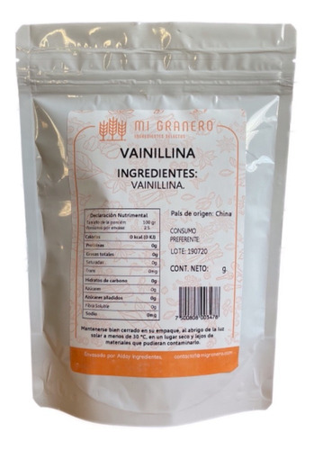 Vainillina Vainilla 50 Gramos