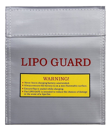 Bolsa Segura Ignífuga Lipo Guard Plata Litio C