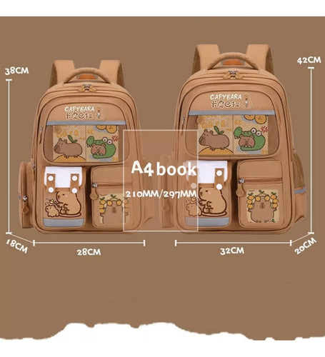 Mochila Capybara 2025 Nueva, Mochila Kawaii Capybara