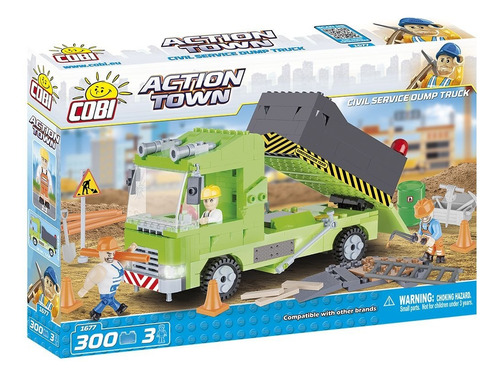 Caminhão Basculante De Serviço Civil Dump Truck 300 Pçs Cobi