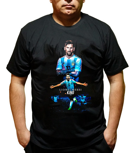 Polera Estampada Messi King