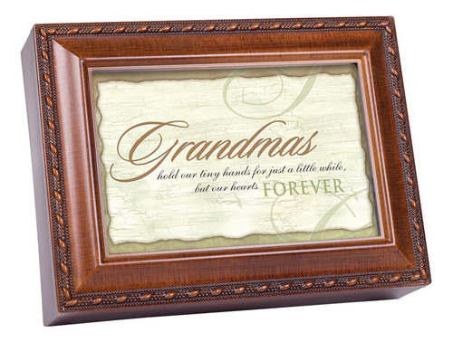 Grandmas Hold Hands Little While Woodgrain Rope Trim Jewelry