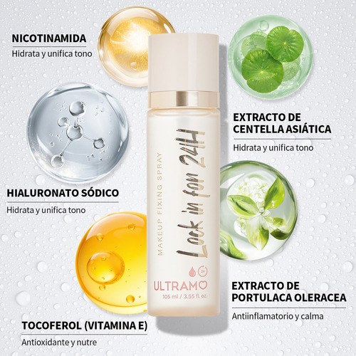 Spray Fijador De Maquillaje Ultramo Lock In For 24h,105ml