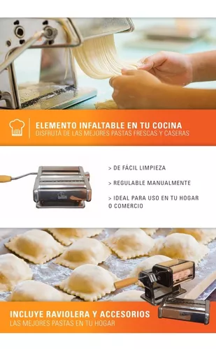 Máquina Para Pasta Ravioles Tallarines Acero Inoxidable