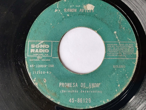 Vinilo Single De Ramón Avilés Promesa De Amor (ch144