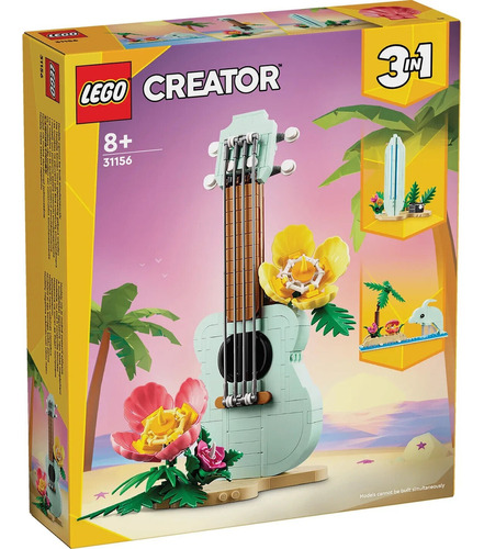 Lego Creator - Ukulele Tropical - 31156 Quantidade de peças 387 Versão do personagem Golfinho