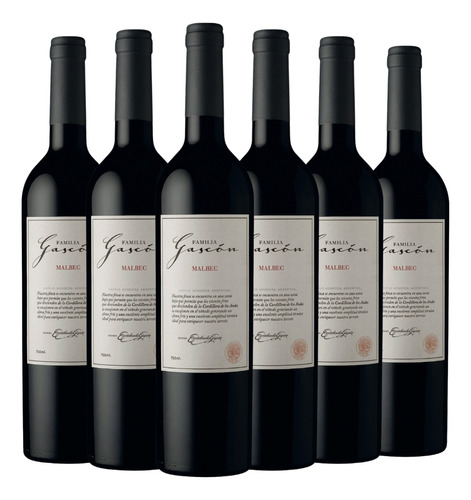 Vino Familia Gascon Malbec Caja X 6. Escorihuela Gascon