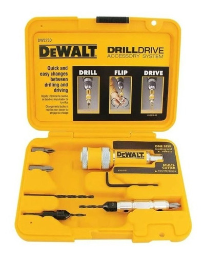 Set Avellanador Para Atornillar 8 Piezas Dewalt Dw2730